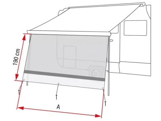 Perete frontal anti-soare pentru marchiza, Fiamma Sun View 400