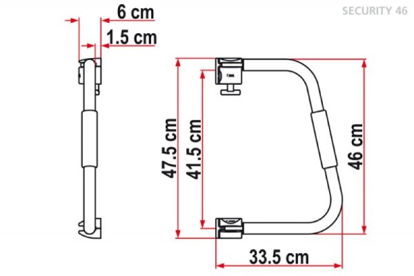 Fiamma Security 46, incuietoare de siguranta pentru rulota