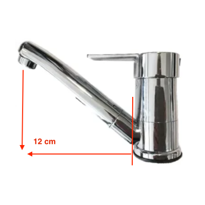 Distanta de 12 cm intre robinet si iesirea apei, ideal pentru instalare in rulote si autorulote