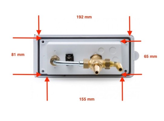 dus exterior incorporabil Reich dimensiuni montaj 157x67 mm