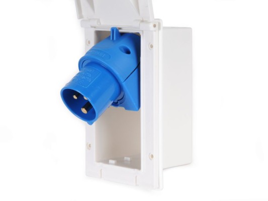 Priza 230V de intrare pentru rulota, CEE, dreptunghiulara