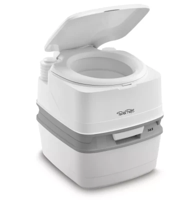 toaleta portabila Thetford Qube 165 capac deschis