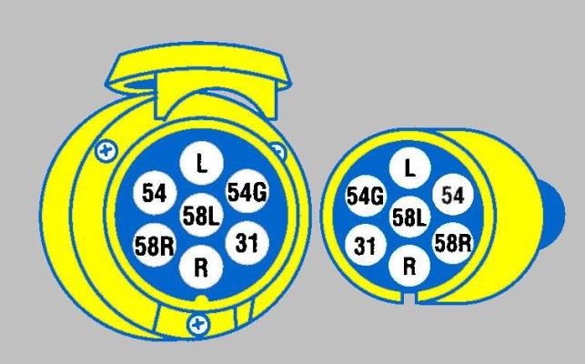 Priza 7 pini plastic