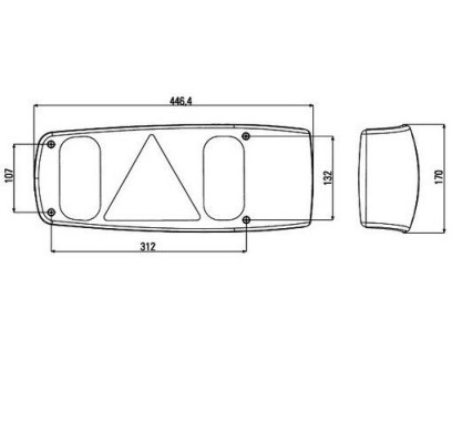 Lampa de spate rulota stg. Hella