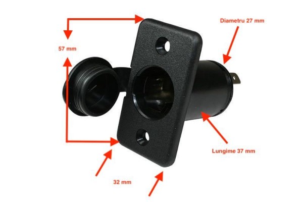 Priza cu capac 12V 16Amp