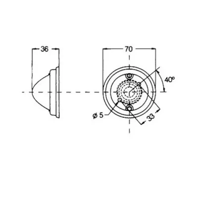 Lampa frontala de pozitie Hella
