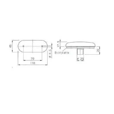 Lampa laterala Jokon portocaliu