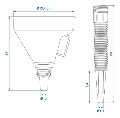 palnie cu tub flexibil detaliu dimensiuni