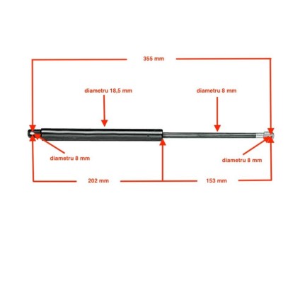 Arc cu gaz telescopic 355 150