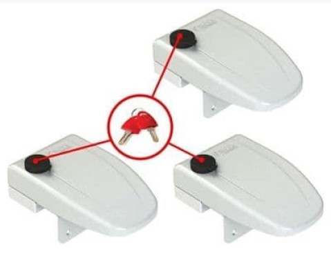 Set de incuietori de siguranta pentru montaj in cadrul usii