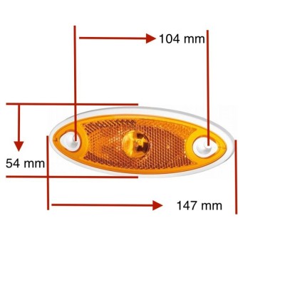 Lampa laterala, Hella oval LED