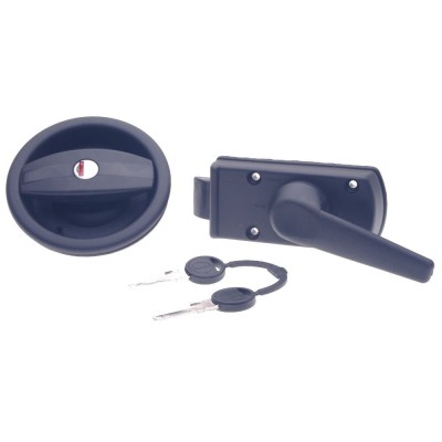 Incuietoare rotunda cu butuc pentru rulota si camper, stanga