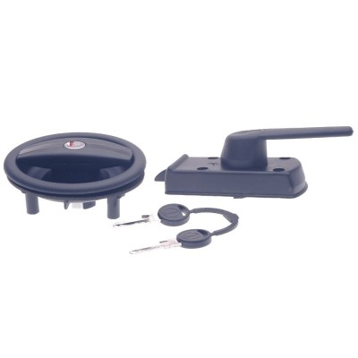 Incuietoare rotunda cu butuc pentru rulota si camper, stanga