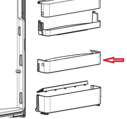 Buzunar de mijloc de usa de frigider Dometic serie 8500