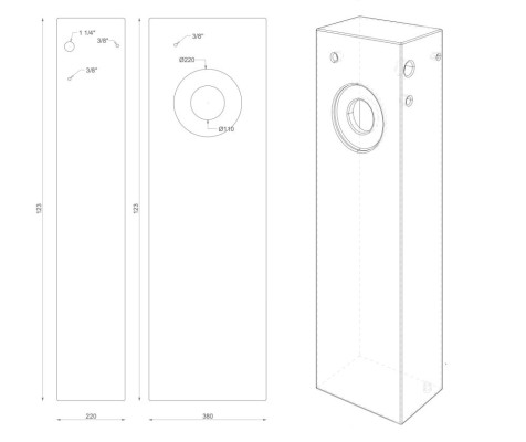 desen tehnic cu dimensiuni si racorduri
