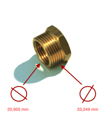 Inel de reducere 1" x 1/2