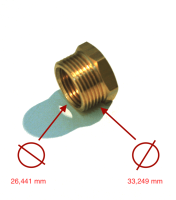 Inel de reducere 1" x 3/4