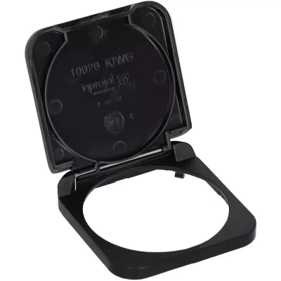 Capac cu rama pentru priza negru