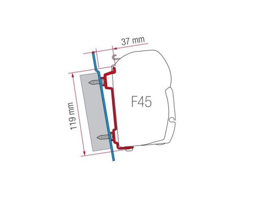 Set adaptoare pentru Fiamma F45, acoperisuri inaltate H2/H3