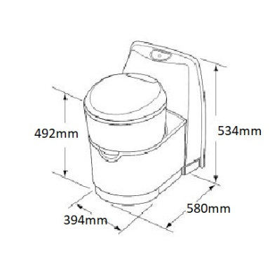 Toaleta fixa Thetford C223-CS