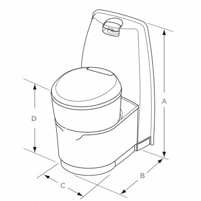 Toaleta fixa Thetford C224-CW