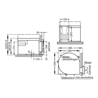 schema dimensiuni boiler Truma B10EL