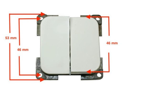 Intrerupator dublu argint