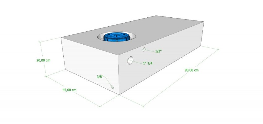 Rezervor apa, 88 l l:45xL:98xh:20cm