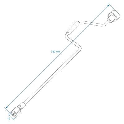 Manivela cu articulatie 19mm