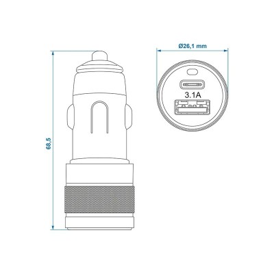 Incarcator USB A + C