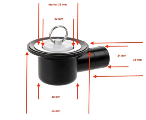 Scurgere L 33mm pentru sistemul Reich 28mm