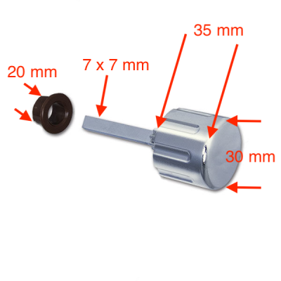 Buton rotativ pentru usi