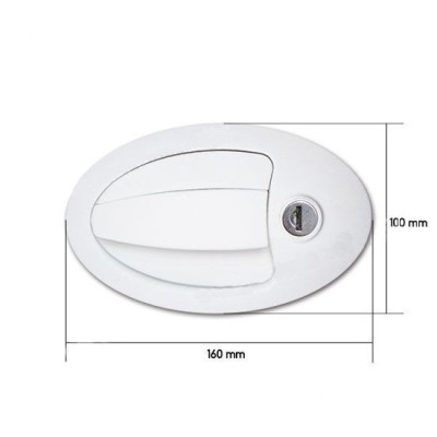 Incuietoare oval FAP 1096 exterior cu cheie