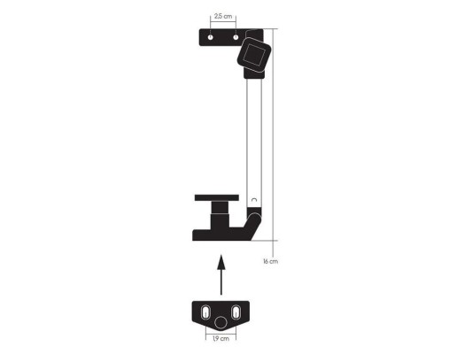 Brat geam pe surub 16 cm st.