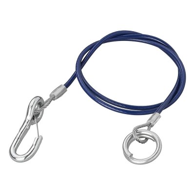 Cablu de siguranta complet pentru rulota sau remorca, cu carlig si inel, lungime 100 cm