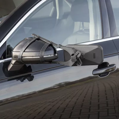 Oglinda retrovizoare pentru rulota, cu spot dublu.