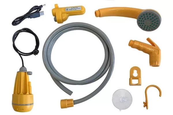 set complet de dus portabil prezentat separat