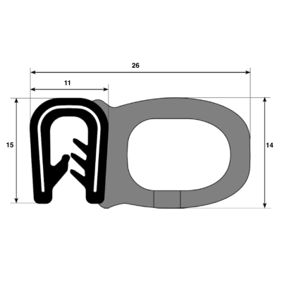 Garnitura 26 pentru usa 1m