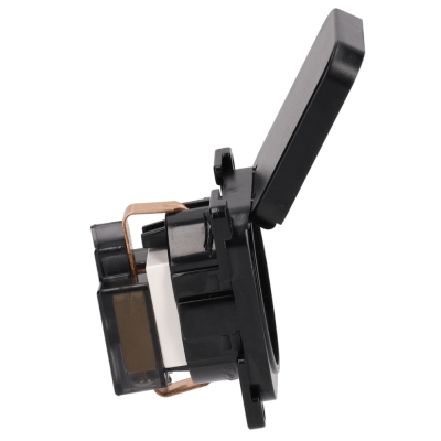 Priza C-Line de perete 230V cu capac rabatabil, neagra