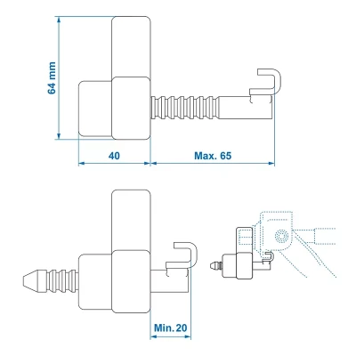 Sistem antifurt pentru piciorul de sprijin al rulotei