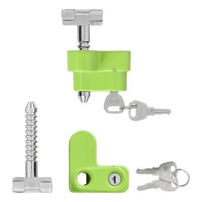 Sistem antifurt pentru piciorul de sprijin al rulotei