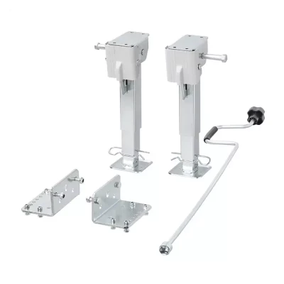 set 2 suporti stabilizare autorulote cu manivela, set complet