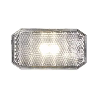lampa gabarit alba led 12 24v 80x44 mm sticla transparenta