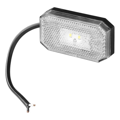lampa gabarit alba led 12 24v 80x44 mm sticla transparenta cu cablu