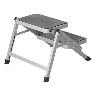 Scara rulota pliabila cu doua trepte – vedere din spate, cadru din otel