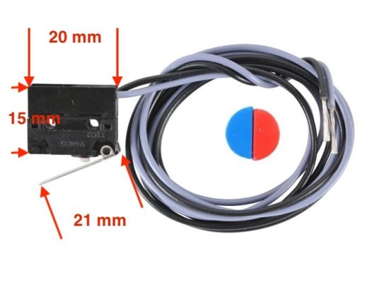 schema dimensiuni microswitch Reich EHM Color pentru baterii Reich