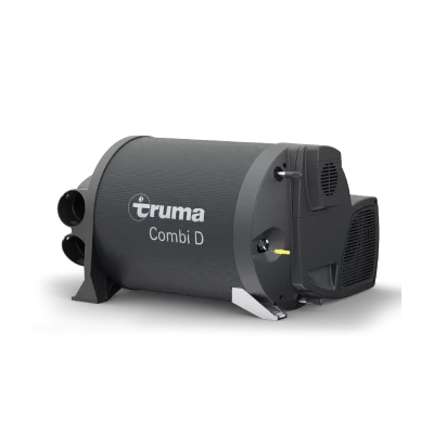 Truma Combi D4E – vedere frontala cu puncte de conectare