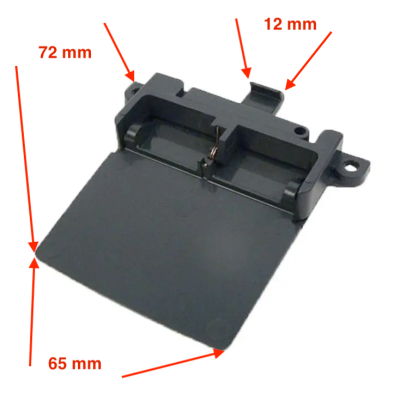 Thetford SR Latch V3 cod 62974490 – piesa originala cu dimensiuni indicate pentru verificarea compatibilitatii