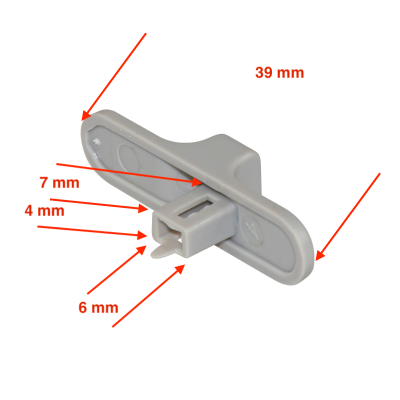 Dometic Door Slider cod 4450031099 – vedere din spate cu dimensiuni indicate pentru verificarea compatibilitatii
