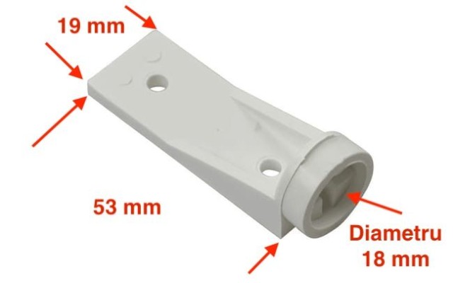 Balama usa congelator Dometic cod 200224400 – vedere frontala cu dimensiuni indicate pentru verificarea compatibilitatii